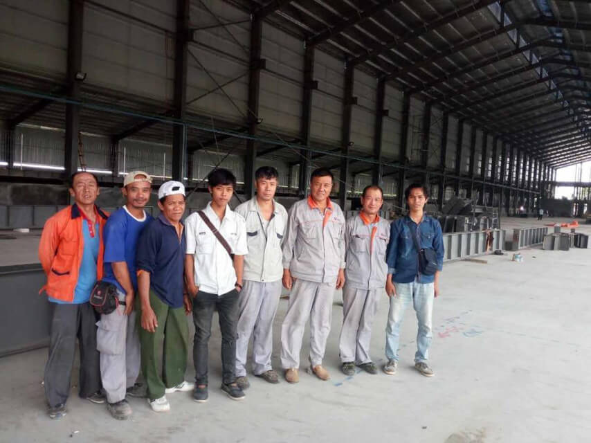 Steel Structure Factory Workshop Installation Team