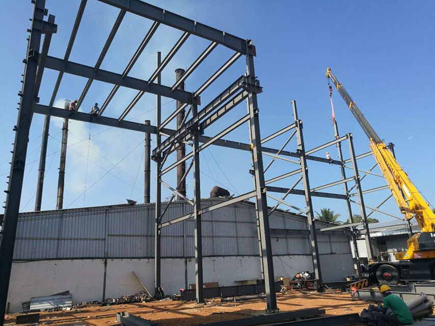 Prefab Steel Frame Structure Factory Installation