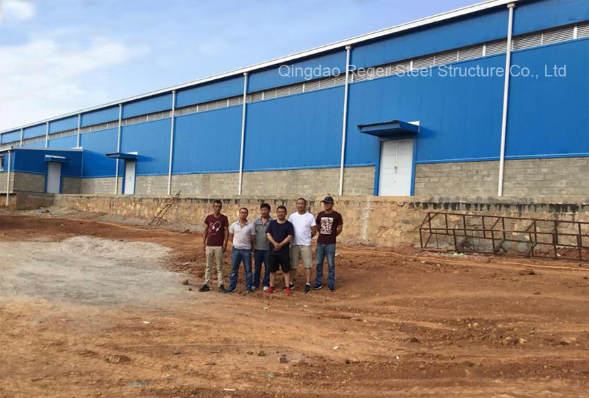 Rwanda Steel Structure Warehouse Installation on Site