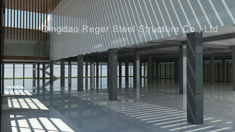 Mauritius Steel Structure Commercial Building 3D View