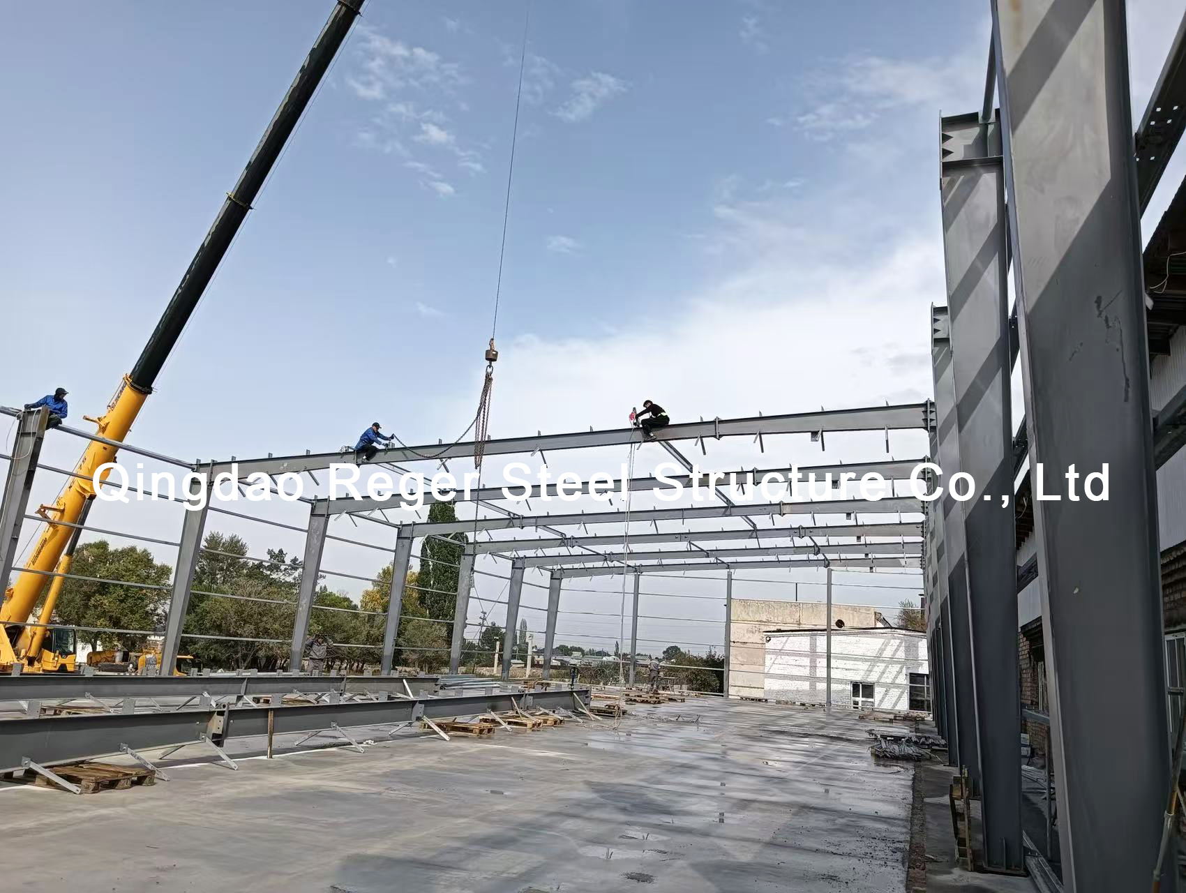 Kyrgyzstan Single-Slope Steel Frame Warehouse for Cold Storage