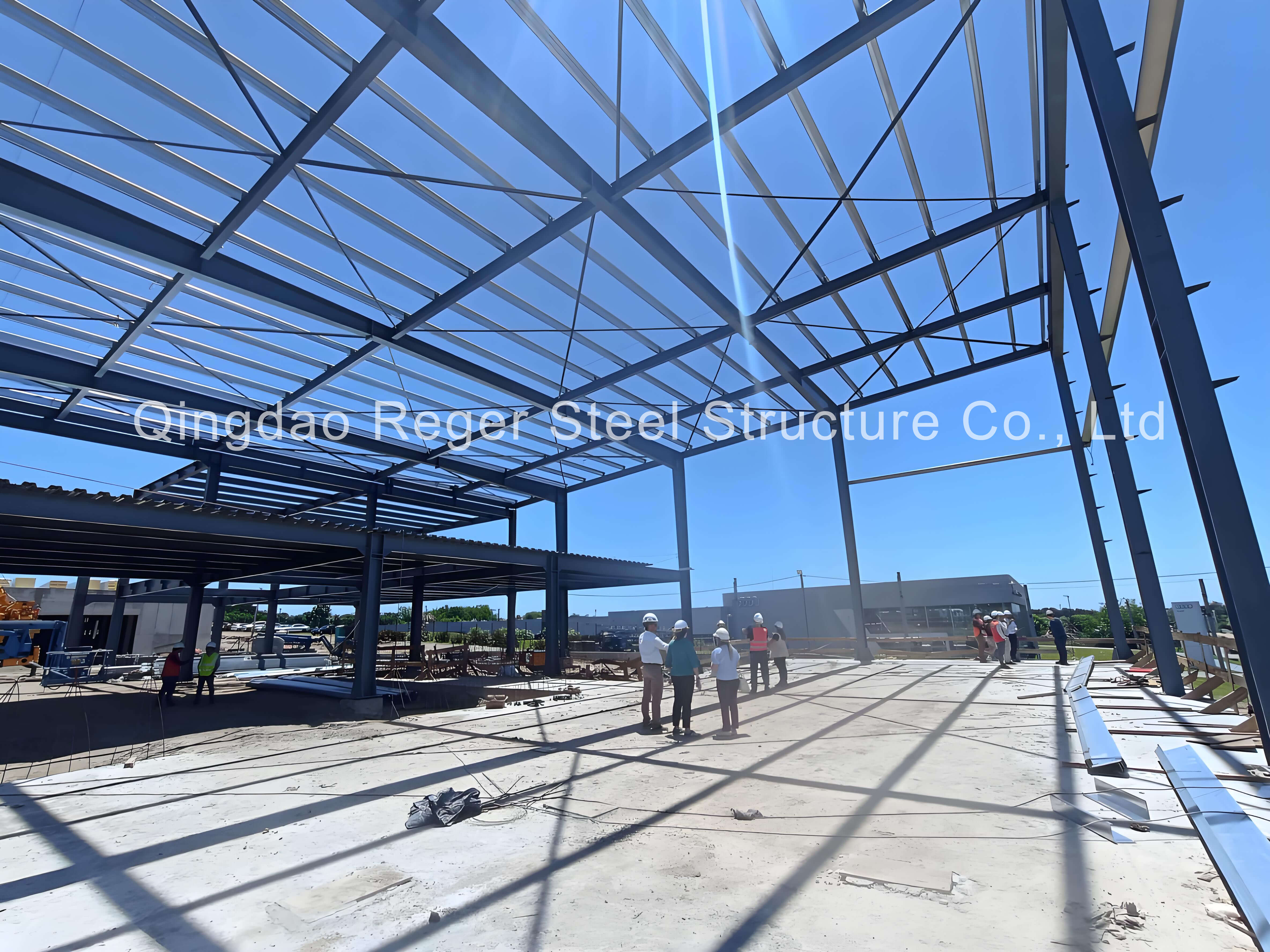 steel frame structure with mezzanine