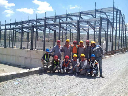 Algeria Prefab Steel Workshop Erection