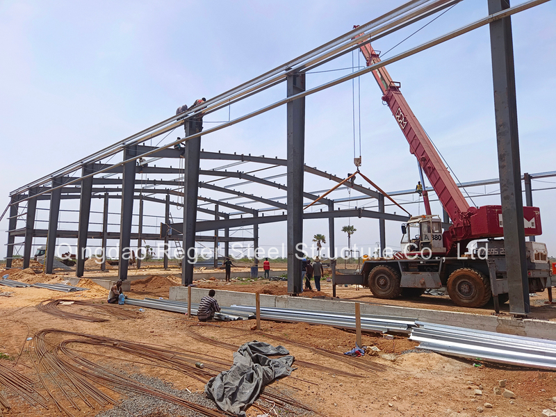 Senegal Steel Structure Workshop Hangar for Brick Making