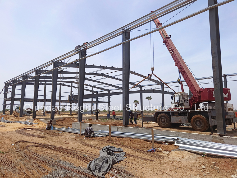 Senegal Steel Structure Workshop Hangar for Brick Making