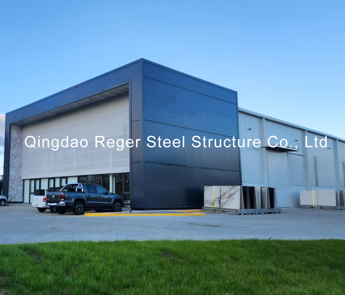 Finished Steel Structure Factory Building With Office