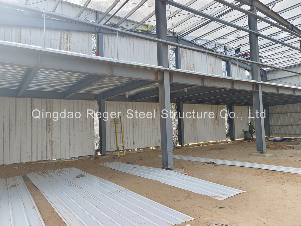Senegal Steel Structure Workshop with Partial Mezzanine