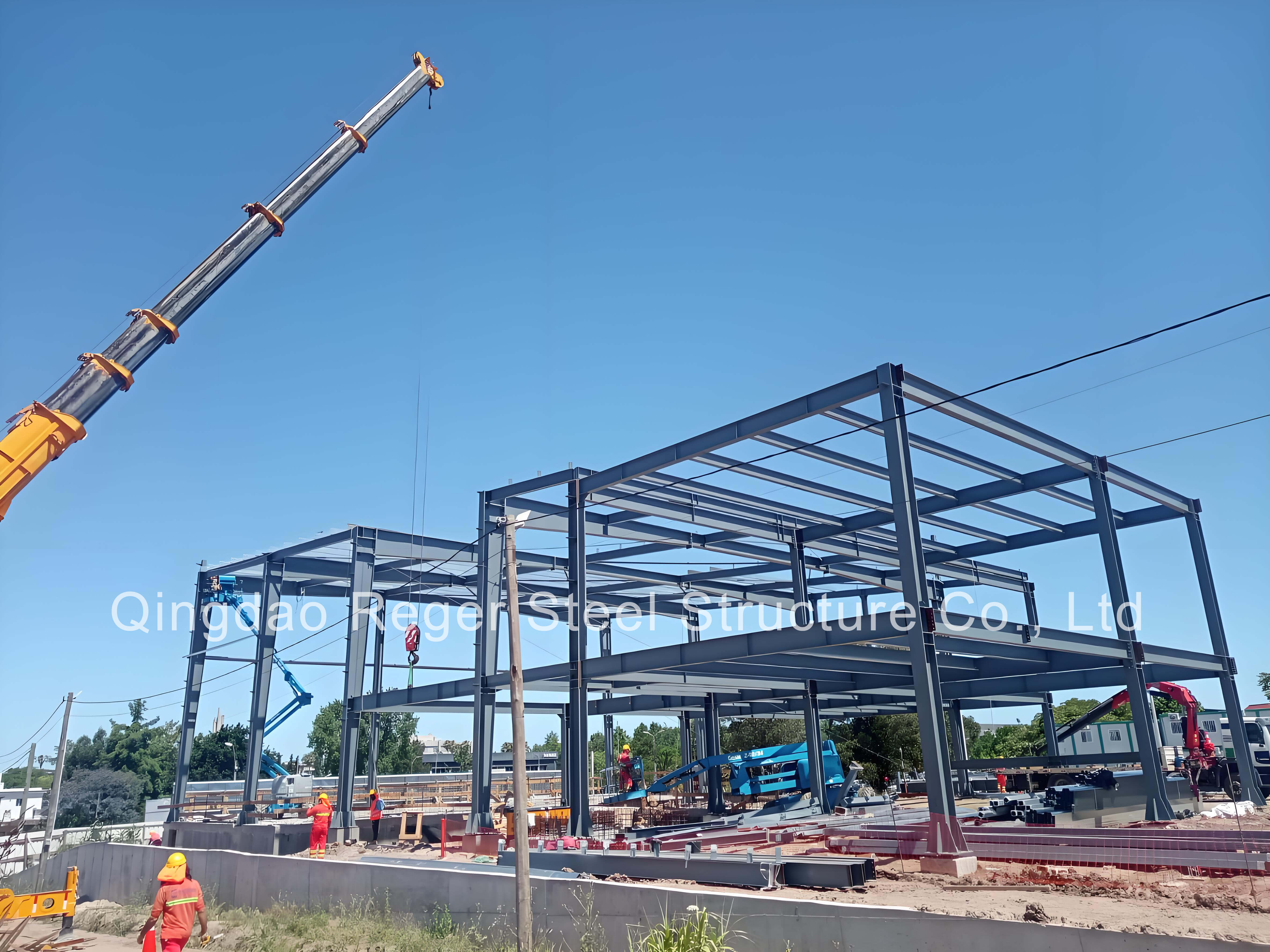 steel frame building with mezzanine floor