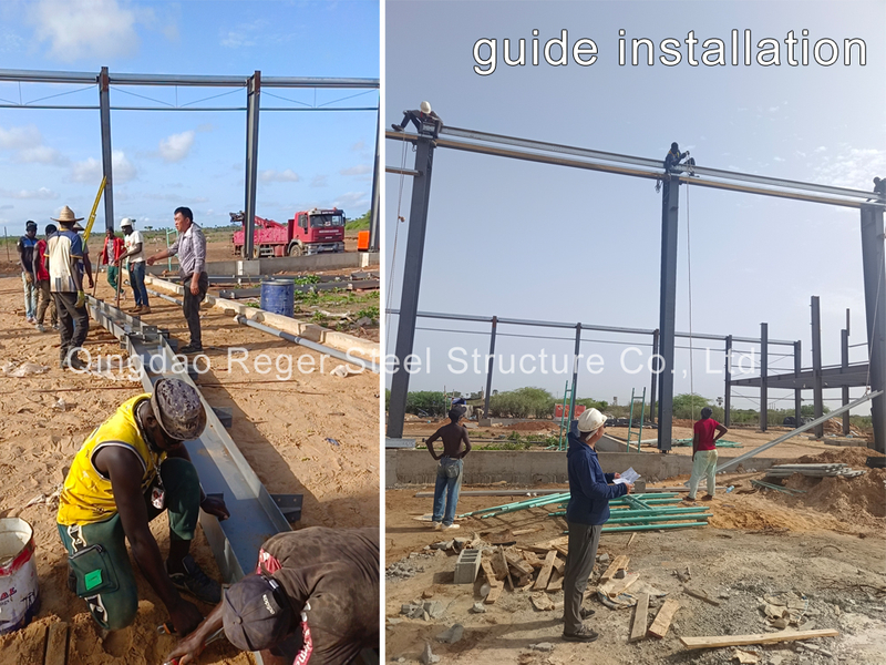 Steel Structure Hangar Workshop Guide Installation on Site