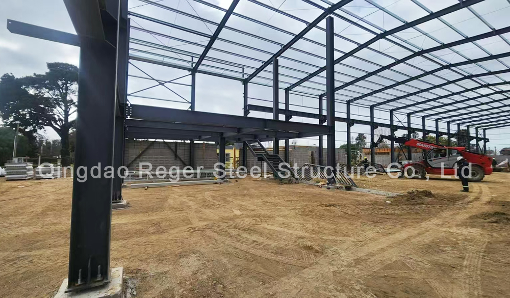 Uruguay Steel Structure Factory Building with Partial Mezzanine Office
