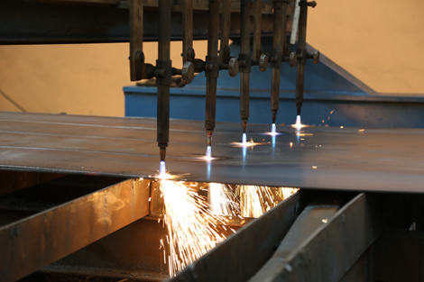 Steel structure fabrication process - cutting