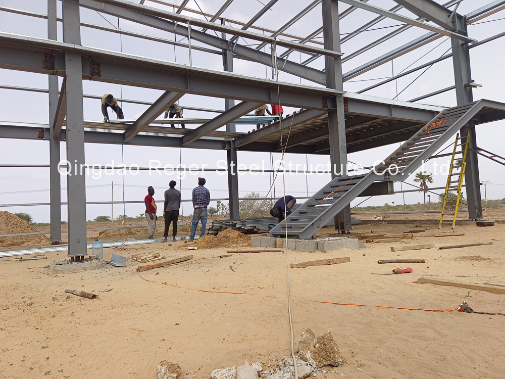 Senegal Steel Structure Hangar with Partial Two-story Office