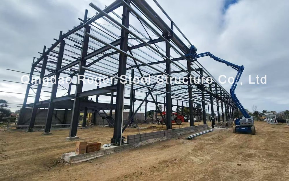 Uruguay Steel Structure Factory Building with Partial Mezzanine Office