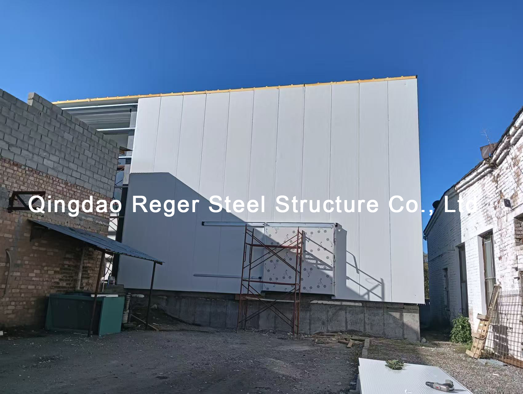 Kyrgyzstan Single-Slope Steel Structure Cold Storage Warehouse