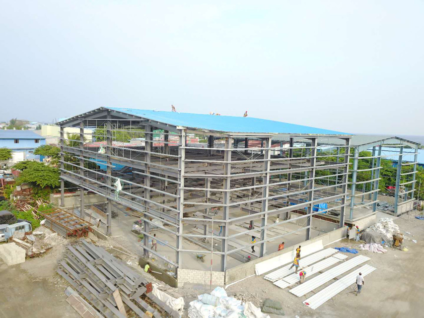 Three-Story Prefab Warehouse Project in Maldives